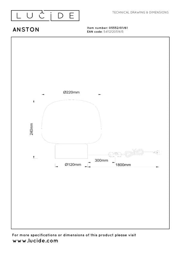 Lampe ANSTON LUCIDE 05552/01/61