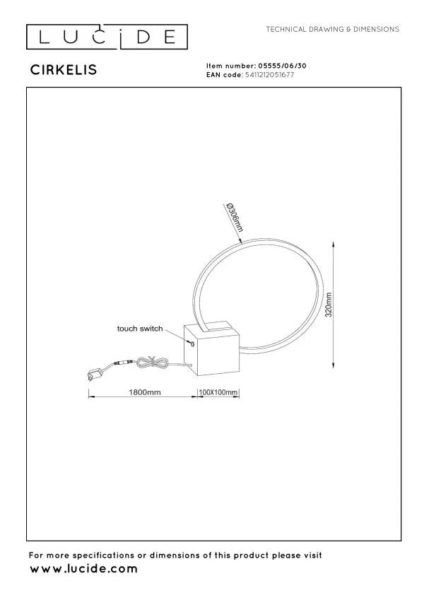 Lampe CIRKELIS H83 LUCIDE 05555/24/30