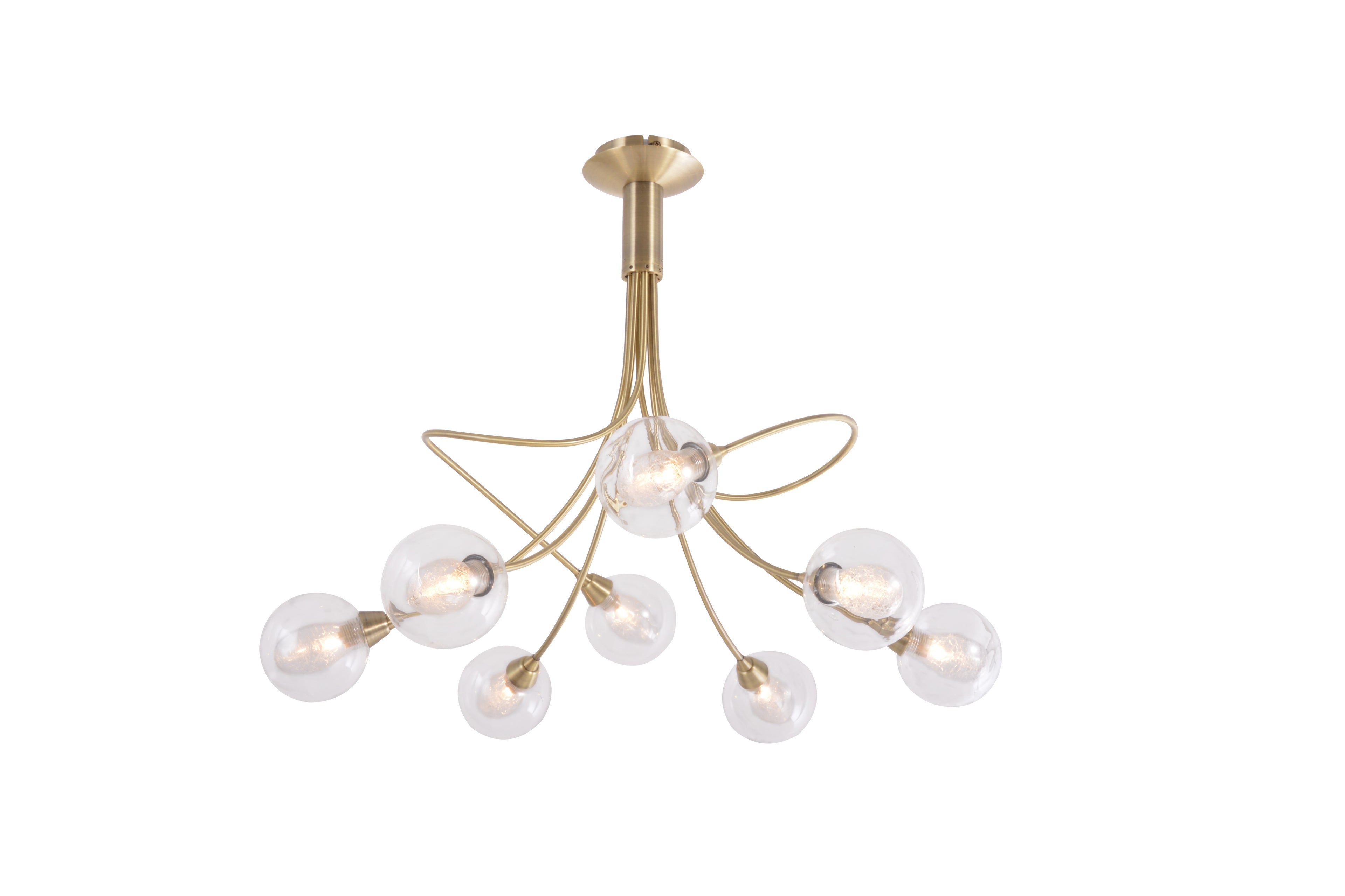 Lustre Spring laiton patiné 8 lumières LD 5058-8AP D62