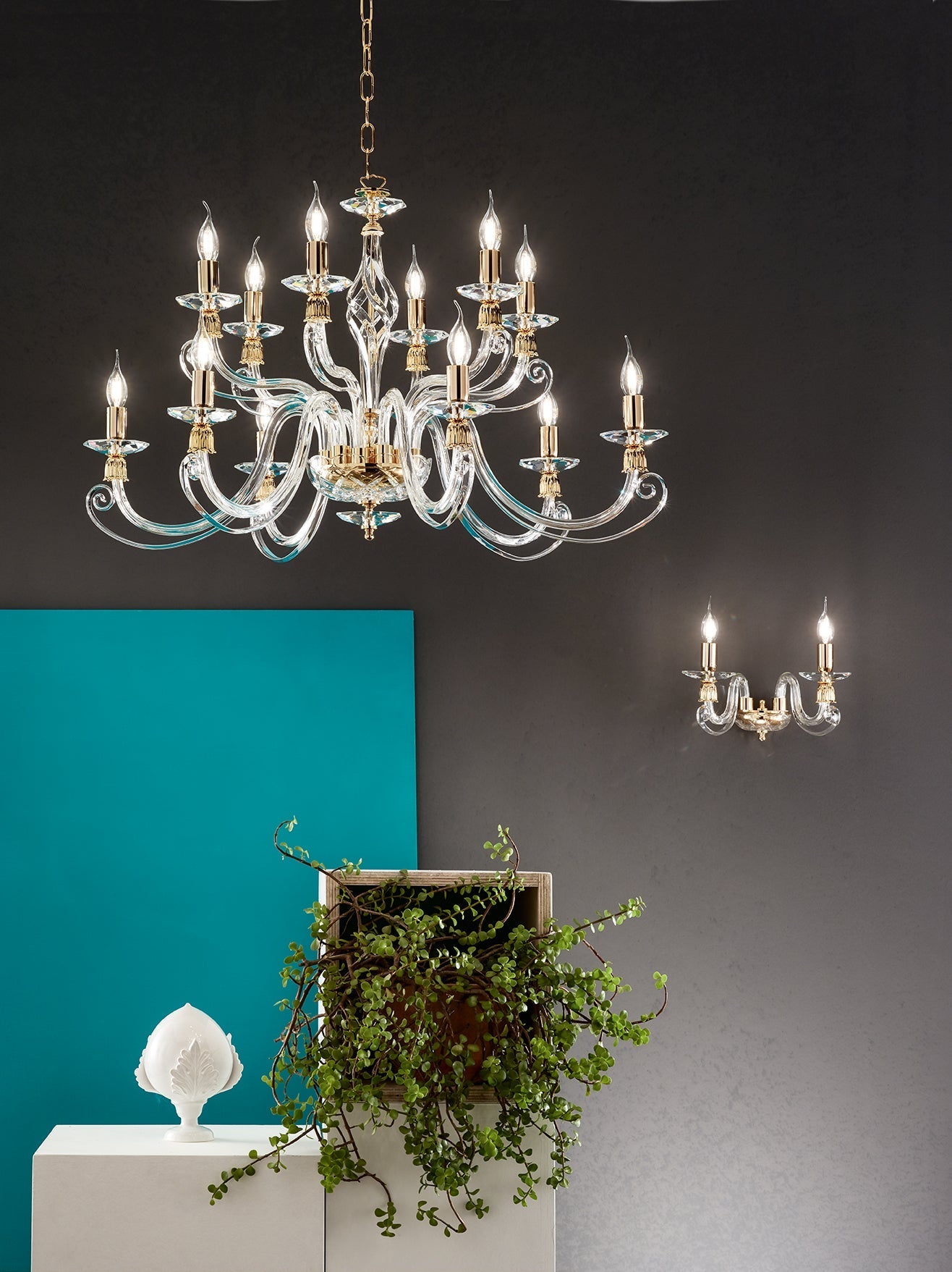 Lustre Firenze transparent 12 lumières lp-1306/8-OTT