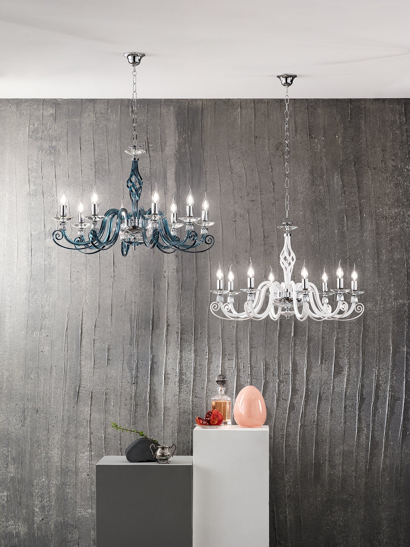 Lustre Firenze blanc 8 lumières lp-1306/8-OTT