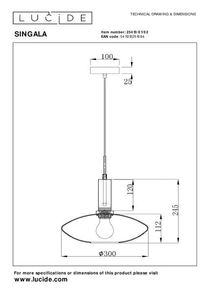 Suspension Singala LUCIDE 25413/01/02