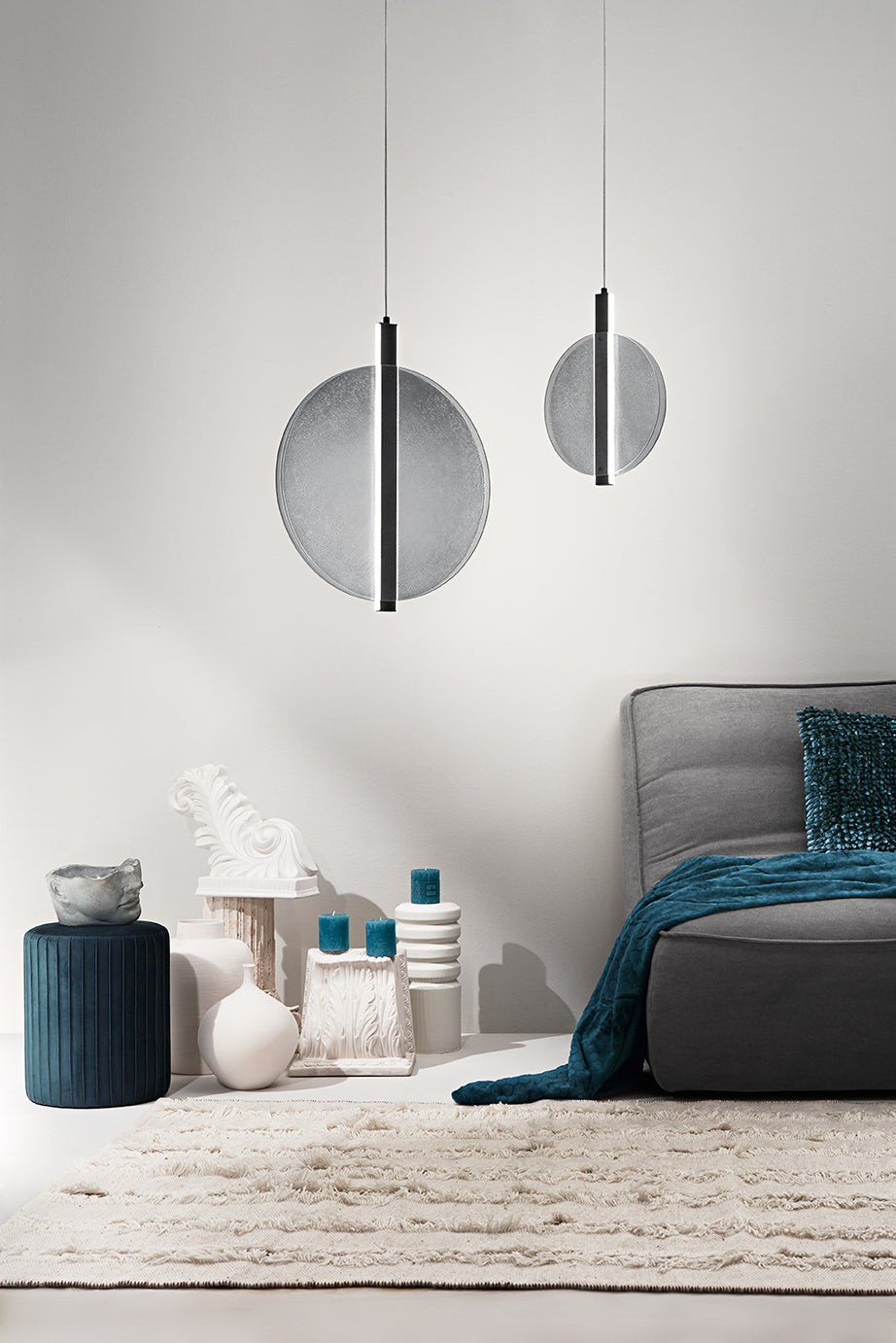 Suspension Agathe grise gm so-agathe-pc fume