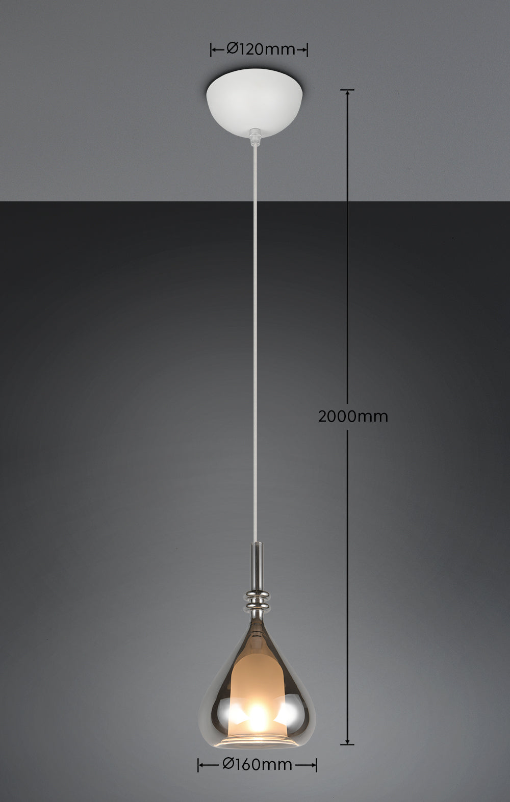 Suspension Aldea chrome Trio 349400157