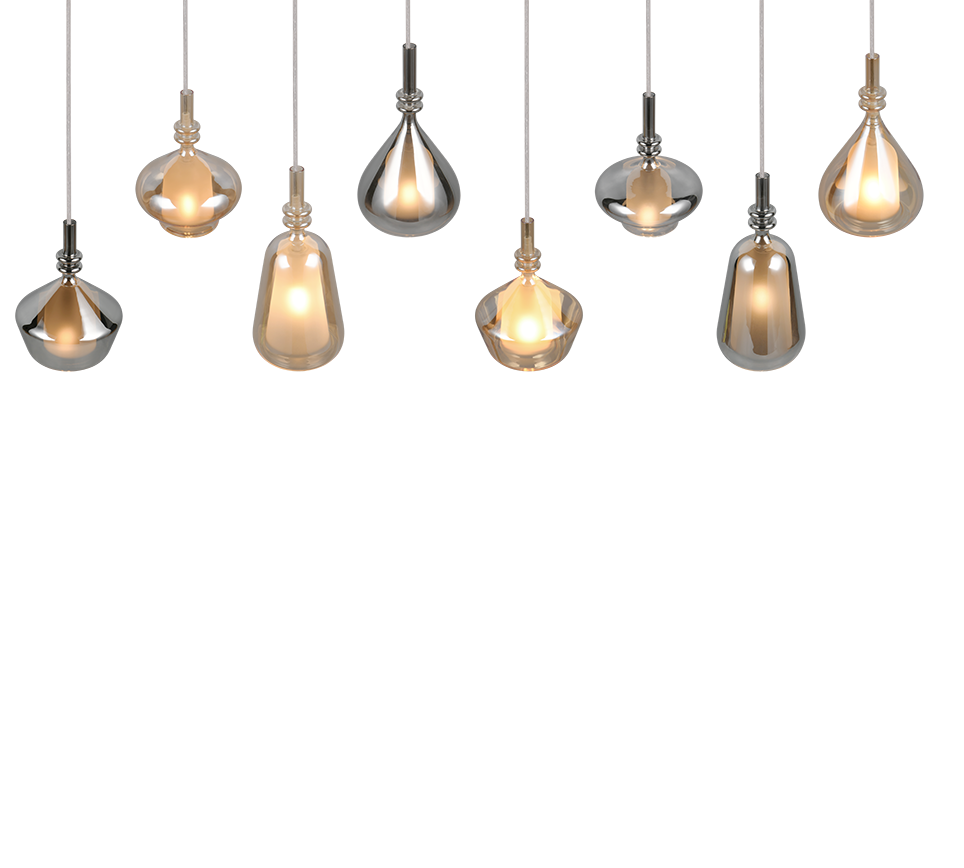 Suspension Aldea verre multicolore 8 Lumières Trio 349430817
