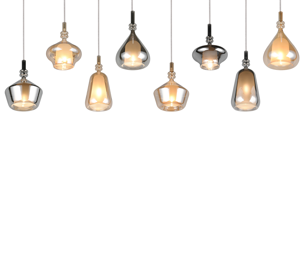 Suspension Aldea verre multicolore 8 Lumières Trio 349430817