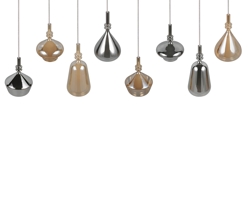 Suspension Aldea verre multicolore 8 Lumières Trio 349430817