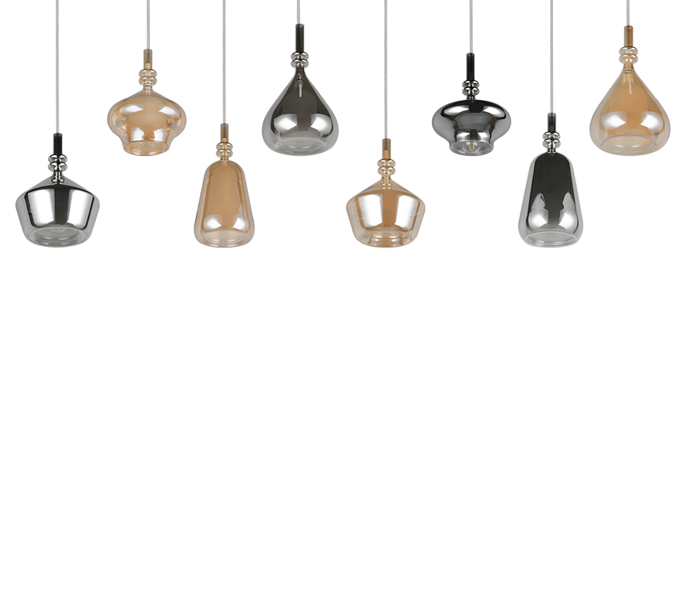 Suspension Aldea verre multicolore 8 Lumières Trio 349430817