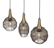 Suspension Soraya laiton/noir 3L 365400304