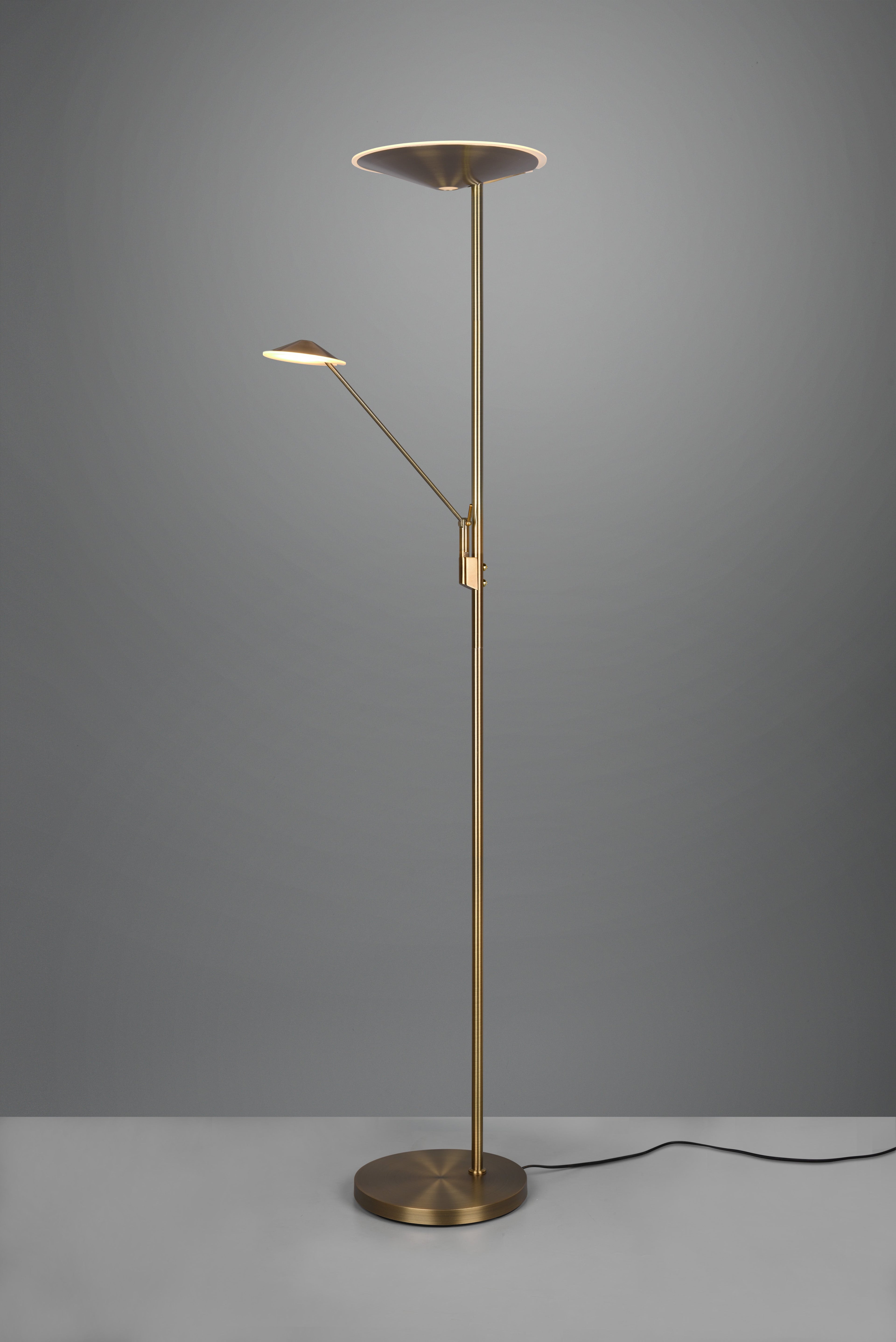 Lampadaire Brantford laiton fumé 425610204