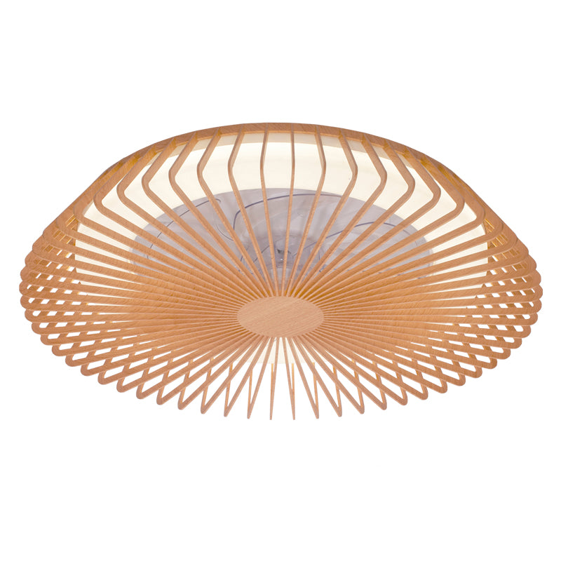 Plafonnier ventilateur Himalaya aspect bois Mantra 7128