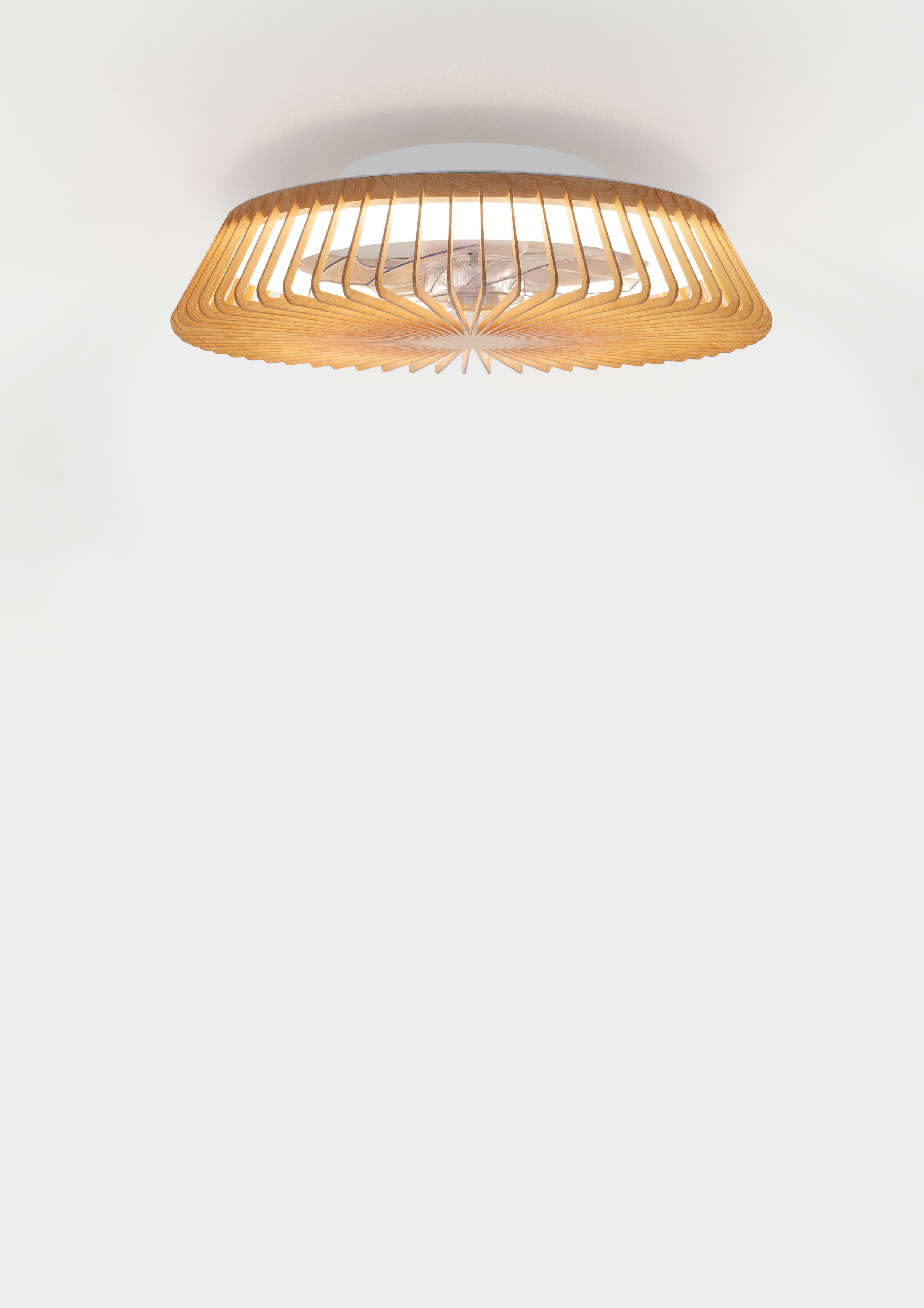 Plafonnier ventilateur Himalaya aspect bois Mantra 7128