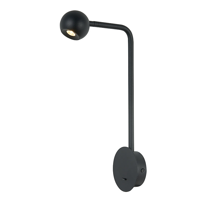 Applique tête de lit Eyes métal noir avec interrupteur 7514