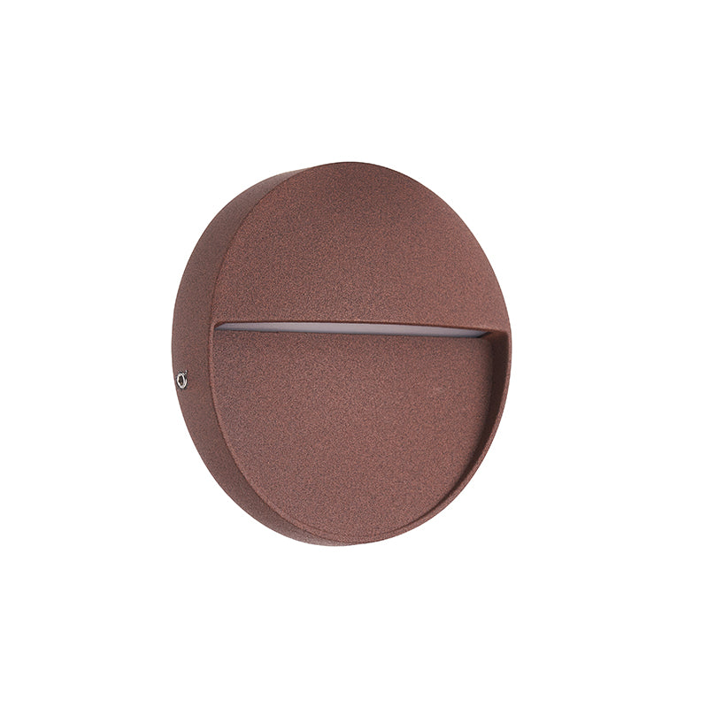 Encastré de mur Baker rond rouille pm 7641