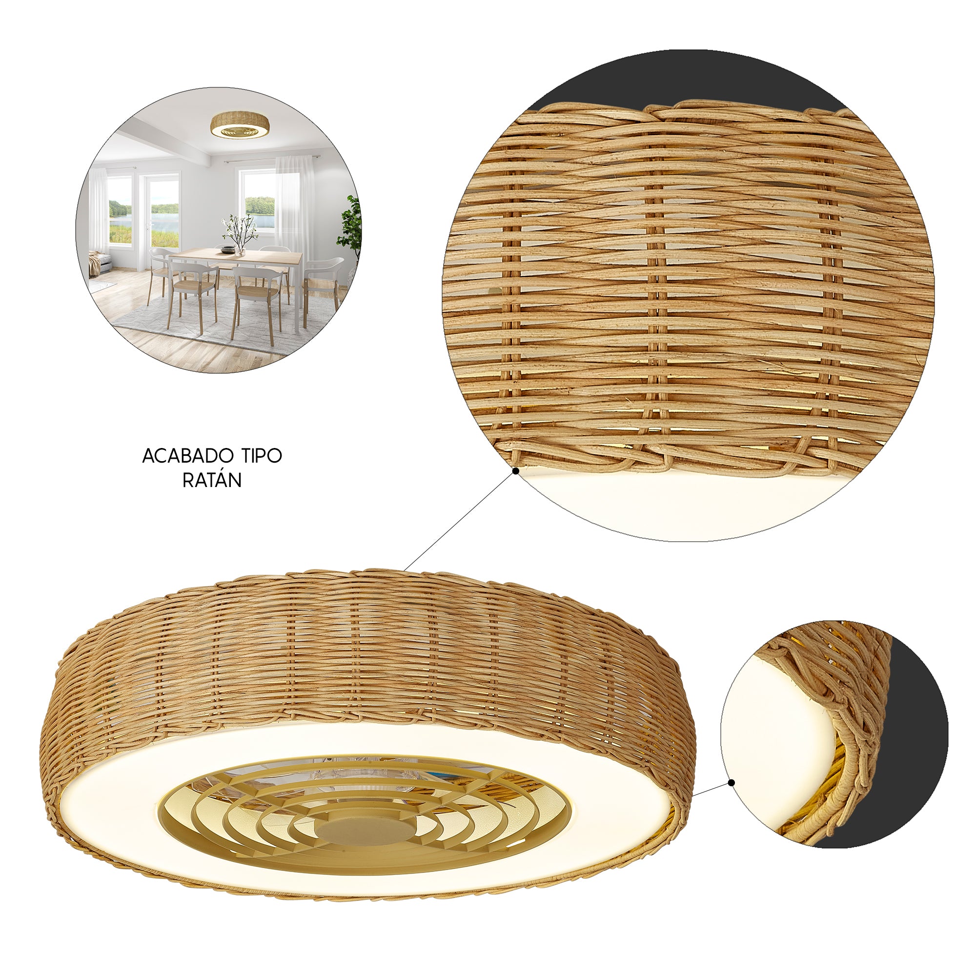 Plafonnier ventilateur Kilimanjaro Mantra 7811