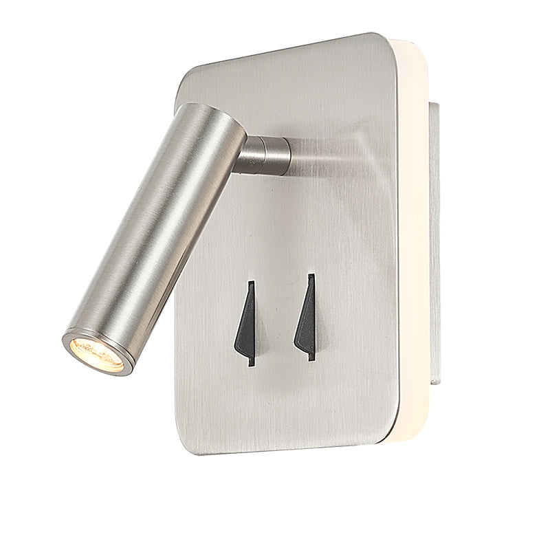 Applique Cayman carrée nickel satiné 7824