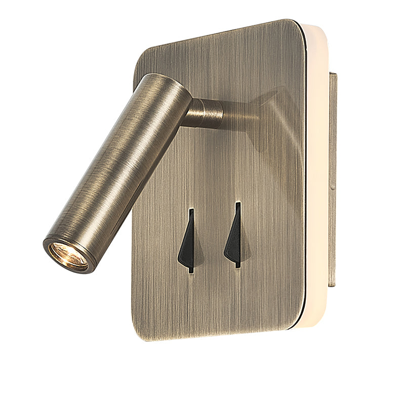 Applique Cayman carrée laiton patiné 7825