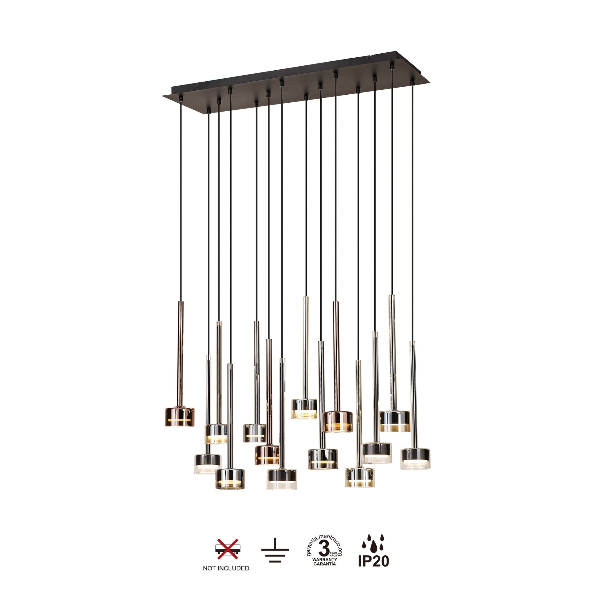 Suspension cascade TONIC 14 lumières Mantra 7878