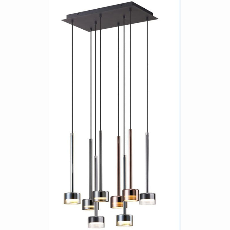 Suspension cascade base rectangulaire Tonic 8 lumières Mantra 7880