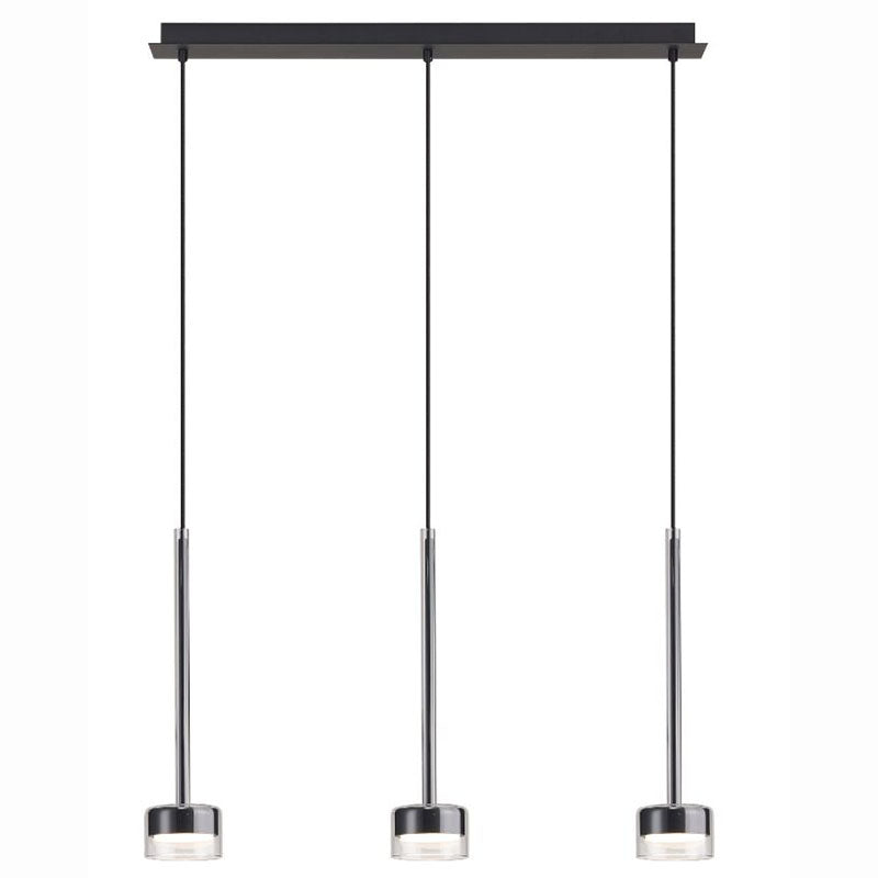 Suspension Tonic 3 lumières verres transparents Mantra 7882