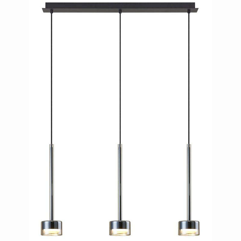 Suspension Tonic 3 lumières verres bronzes Mantra 7884