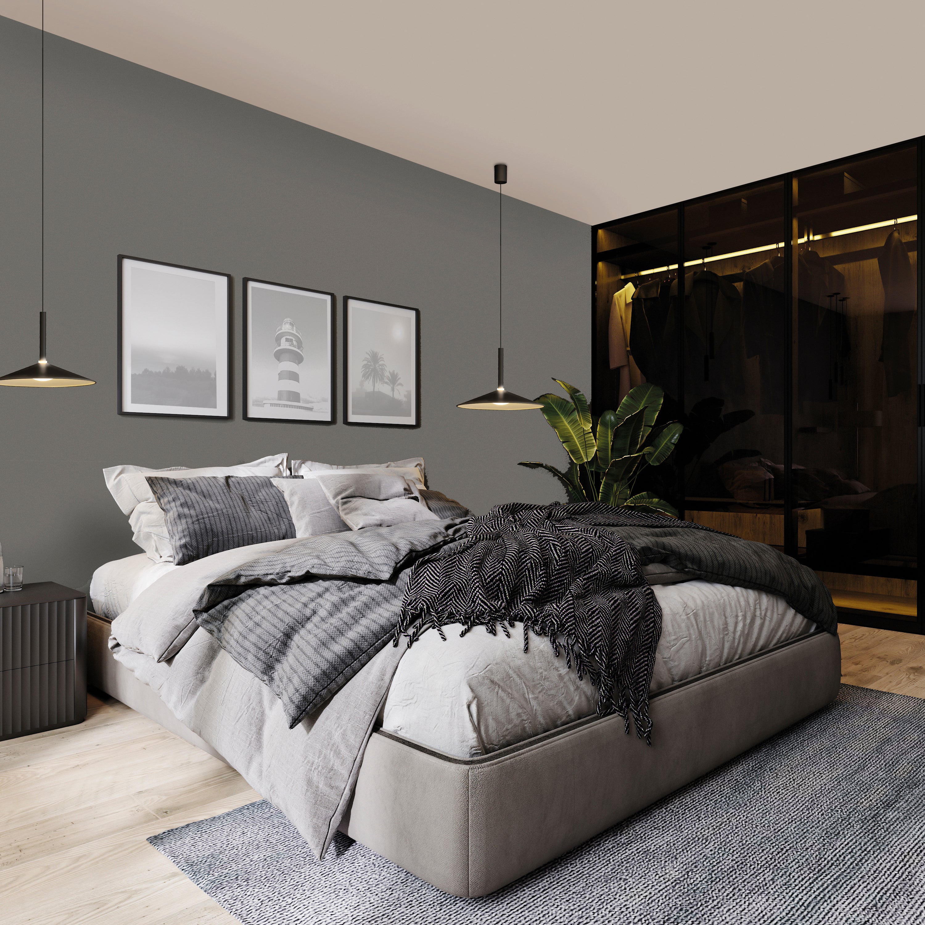 Suspension Calice NOIRE pm 7895