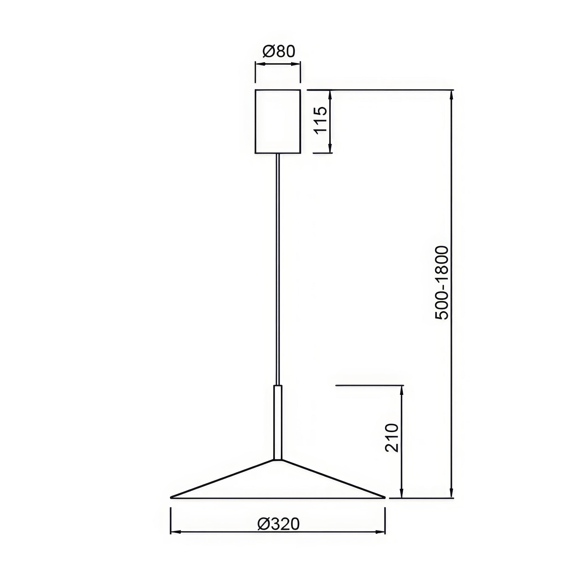 Suspension monte et baisse CALICE café D32 Mantra 7896
