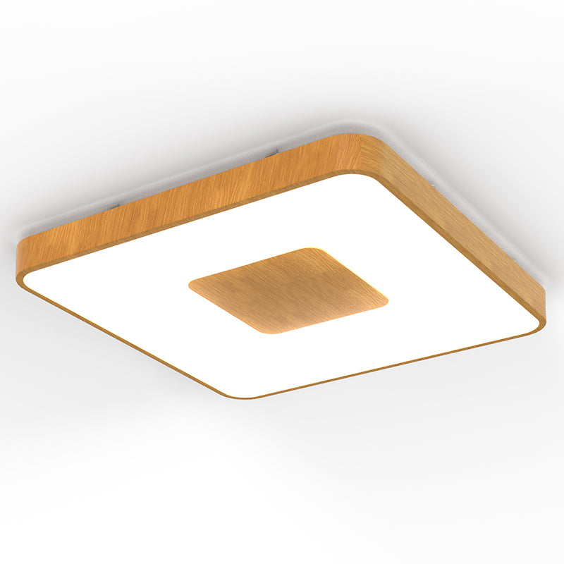 Plafonnier Coin carré aspect bois gm Mantra 7918