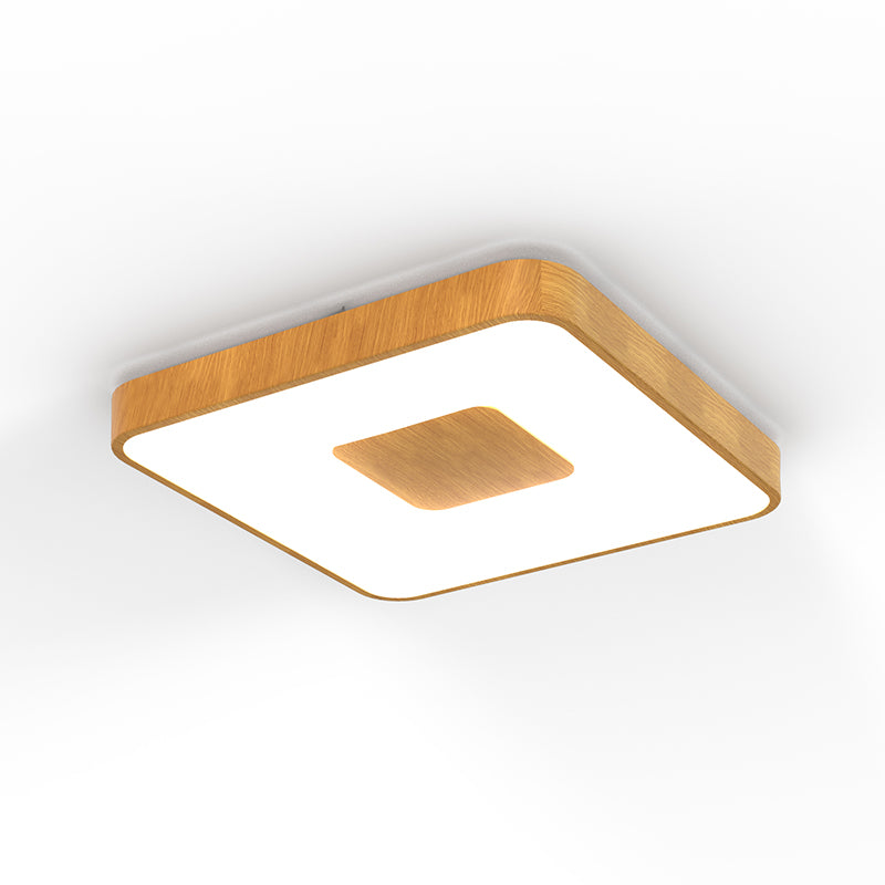 Plafonnier Coin carré aspect bois 7921