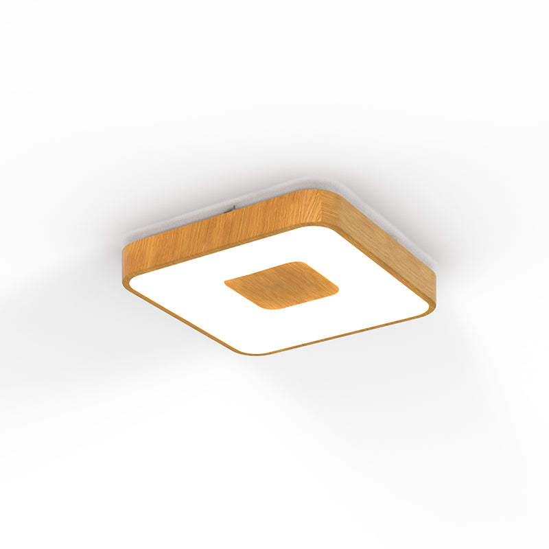 Plafonnier Coin Carré aspect bois 7924