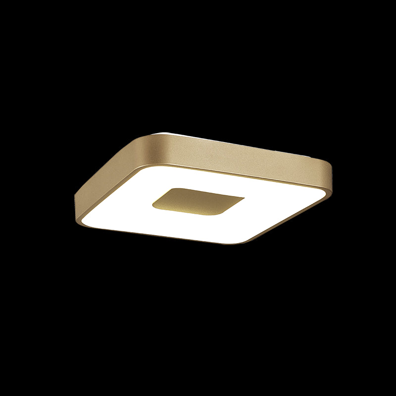 Plafonnier Coin carré or mat pm 7927