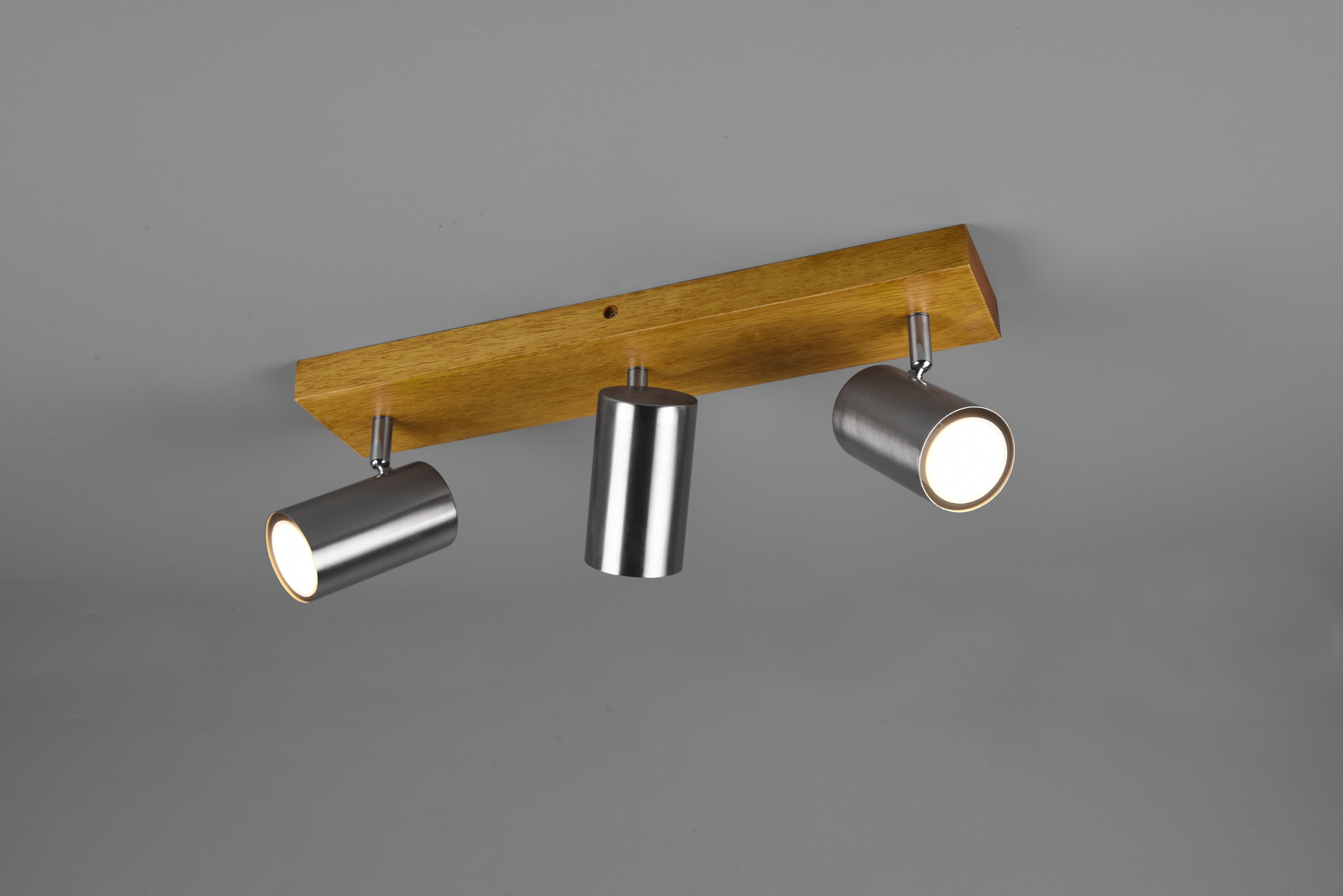 Réglette spot Marley bois/nickel 3L 812400307