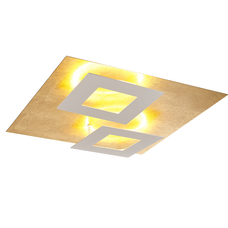 Plafonnier Dalia blanc et or 8161