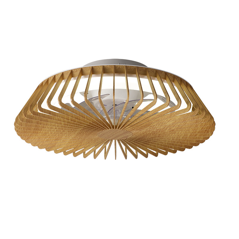 Plafonnier ventilateur Himalaya mini aspect bois 8198