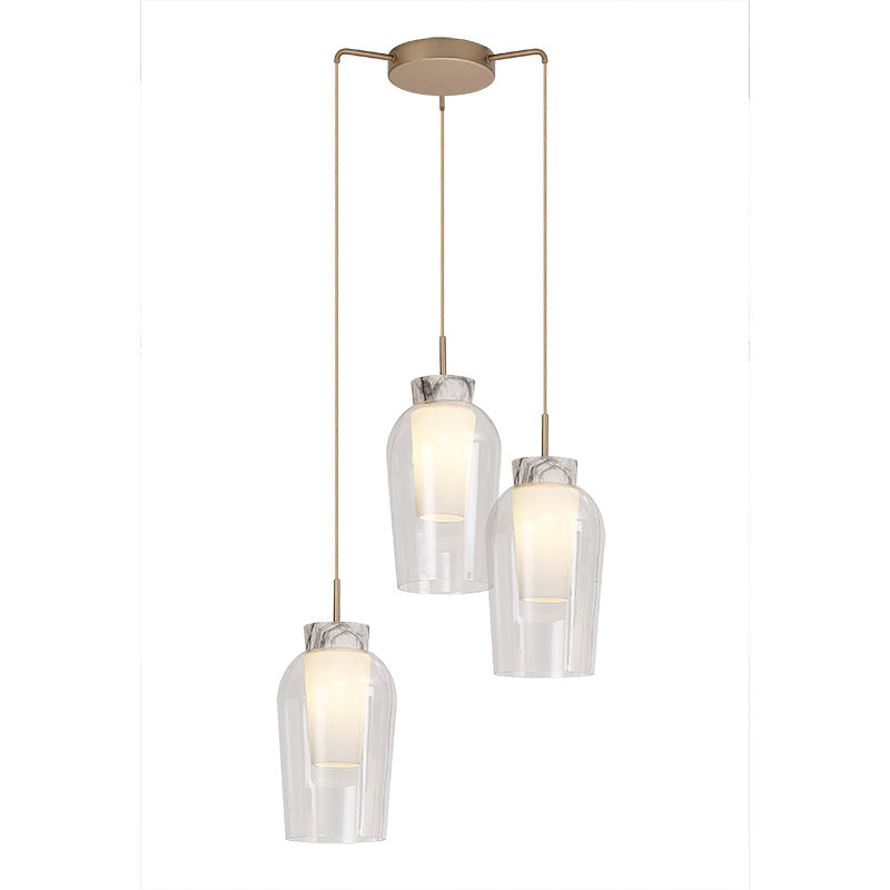 Suspension Cascade NORA or 3 lumières Mantra 8396