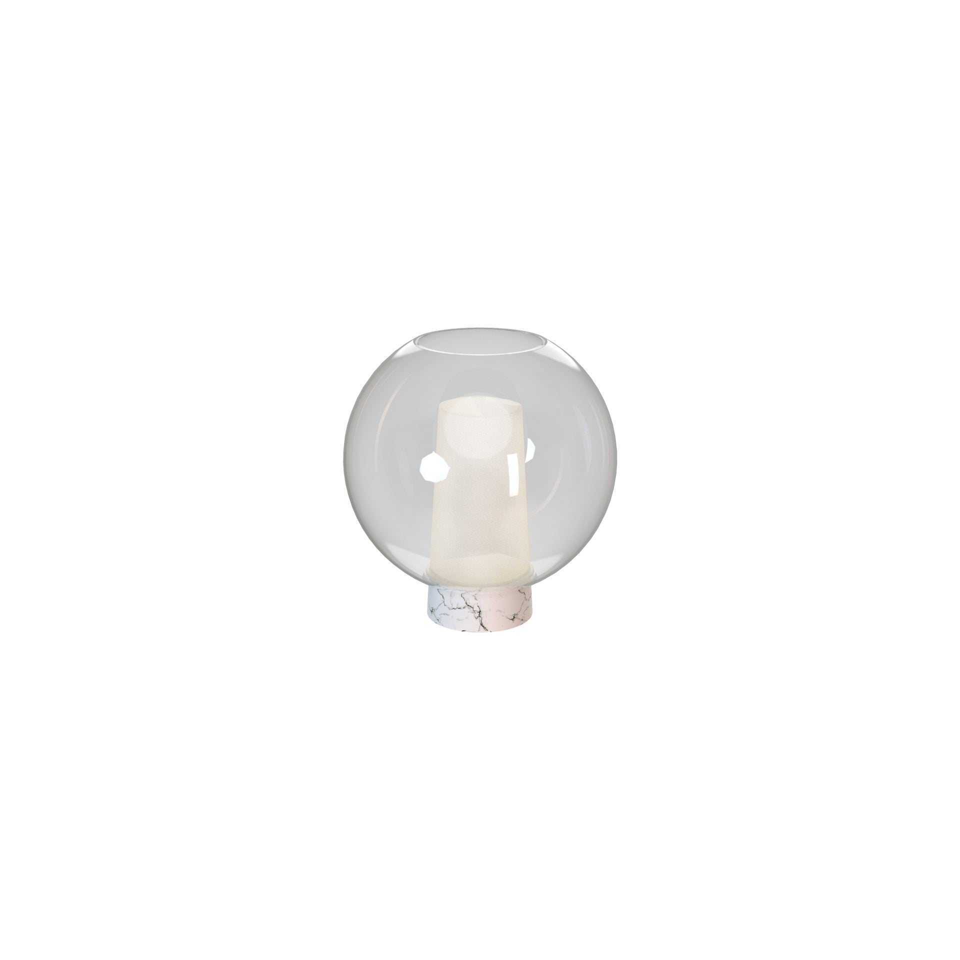 Lampe NORA marbre blanc H26 Mantra 8404