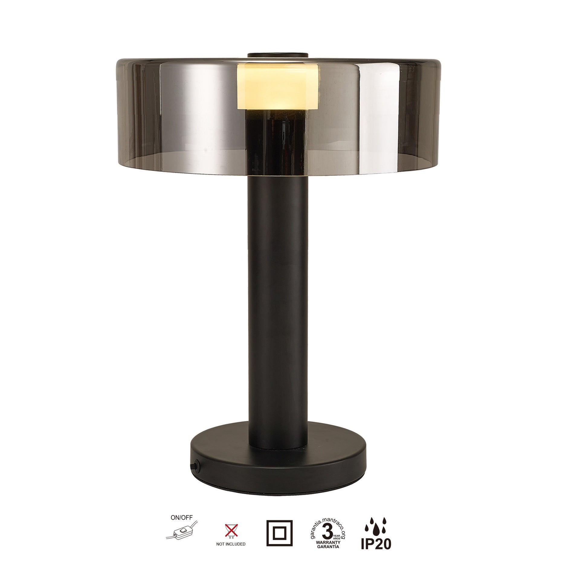 Lampe GIN noire gm Mantra 8425