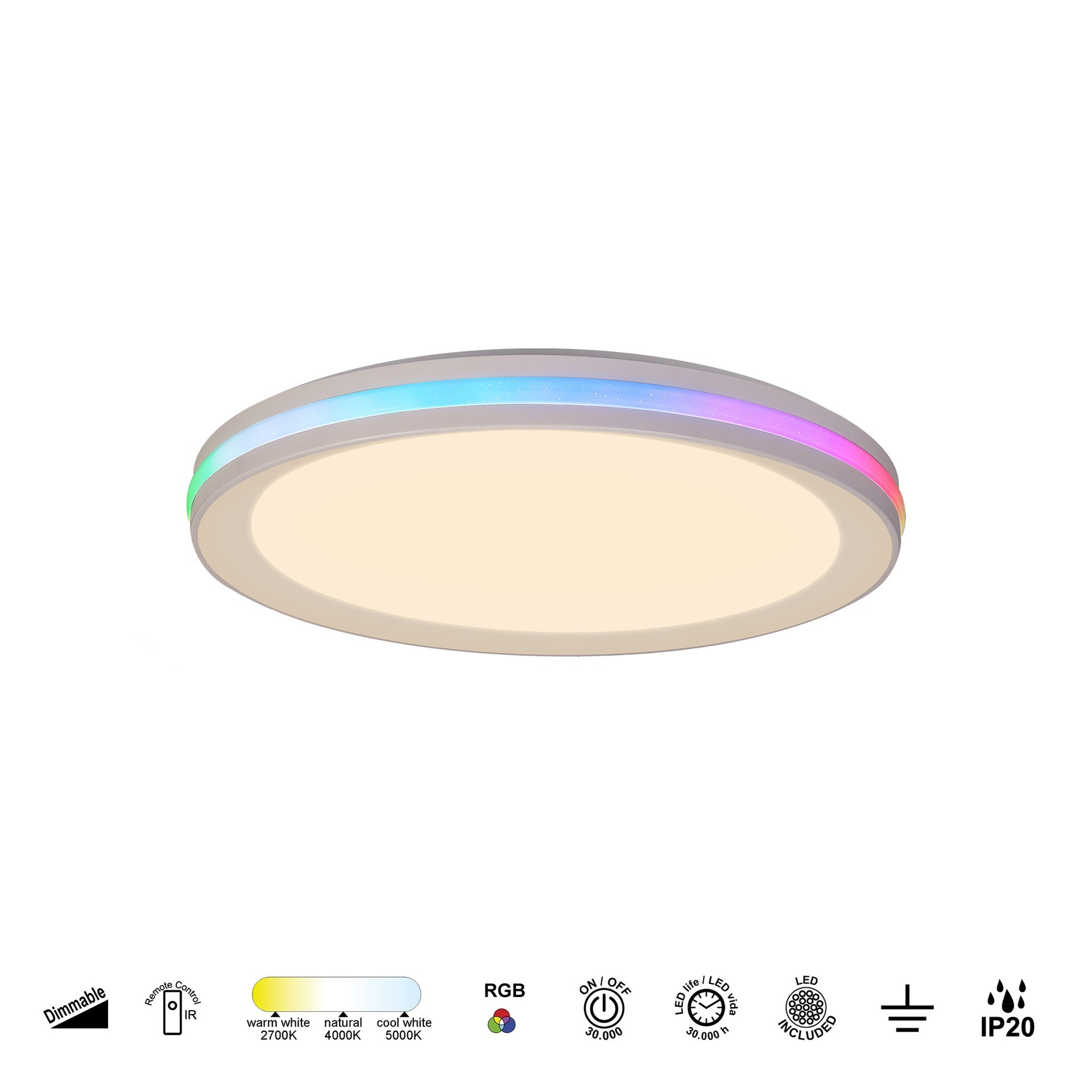 Plafonnier GAMER blanc Mantra 8484
