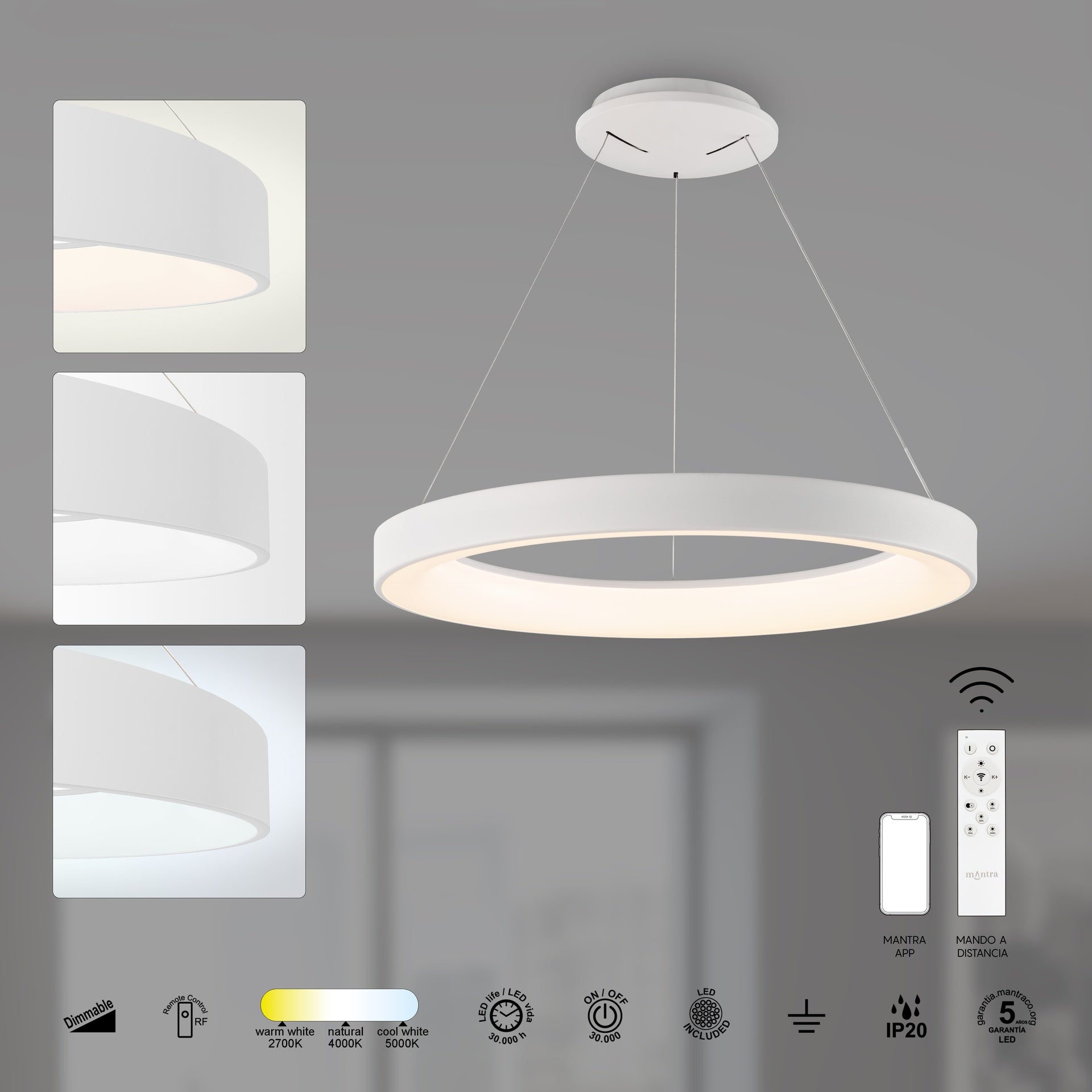 Suspension NISEKO blanche D65 Mantra 8569