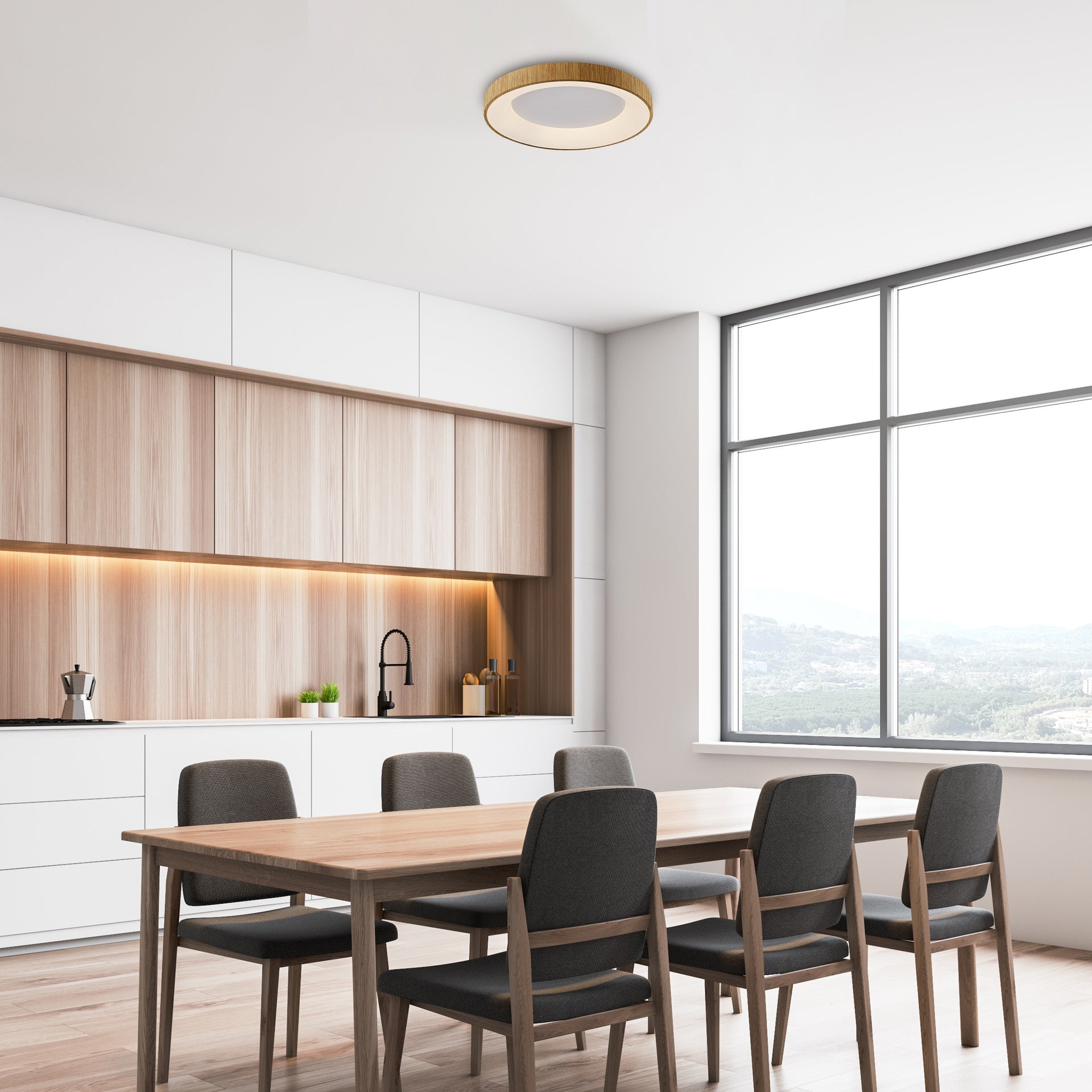 Plafonnier NISEKO aspect bois D50 Mantra 8587