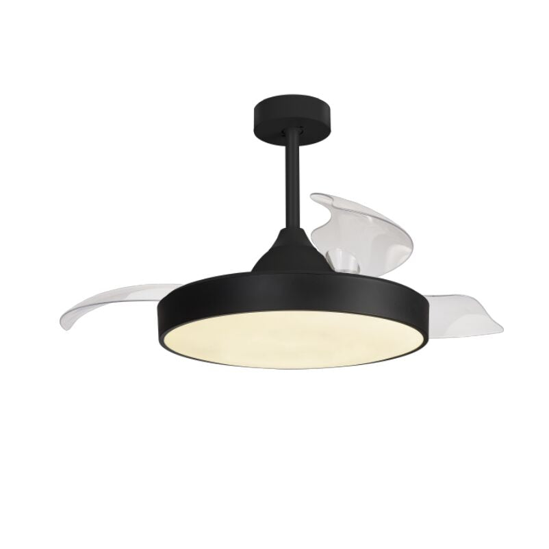 Plafonnier ventilateur Alaska noir pm Mantra 8757