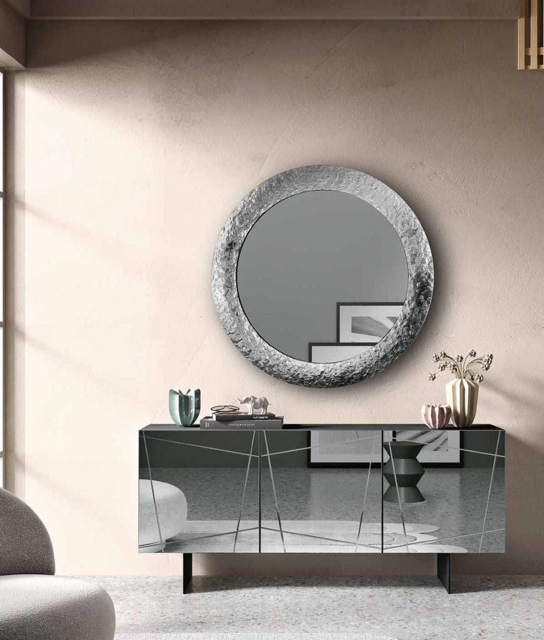 Miroir Nidra gris fumé 120