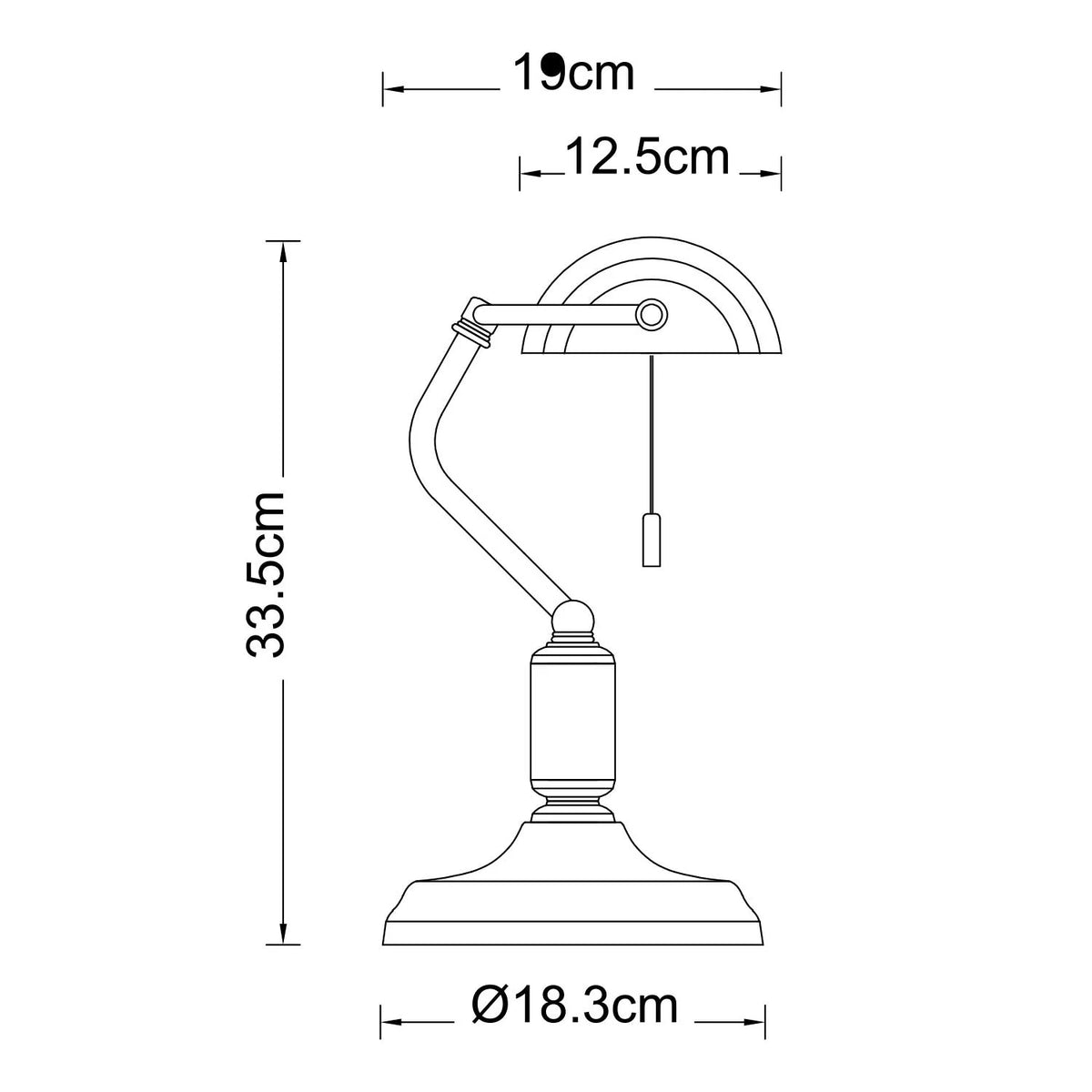 Lampe banquier WINSTON LOVA 9061
