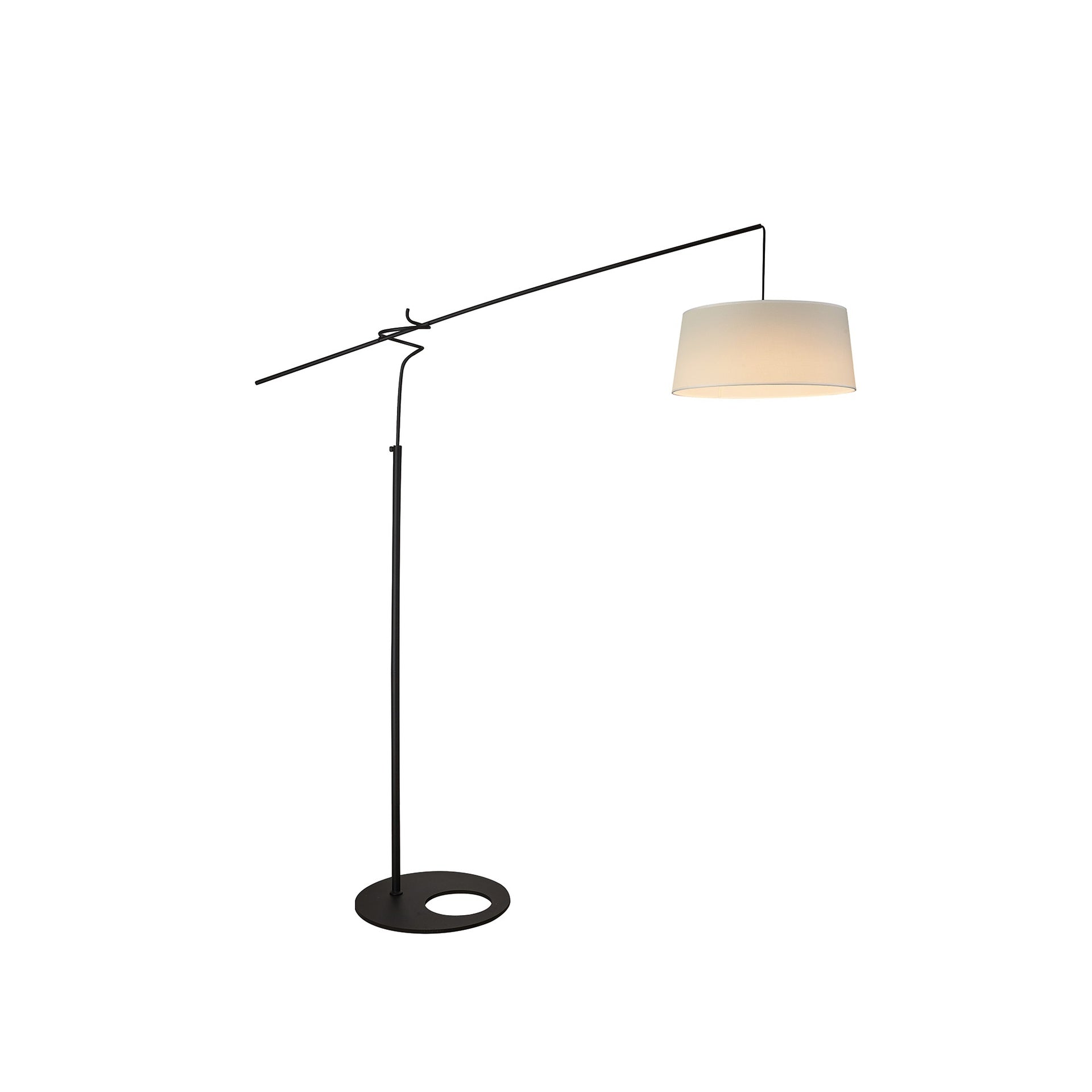 Lampadaire déporté RUTI abat jour crème Mantra 9445+9447