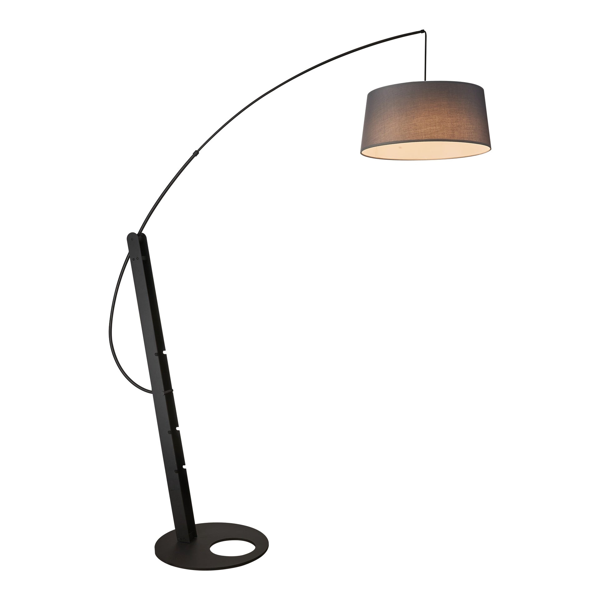 Lampadaire déporté RICCA abat jour gris Mantra 9446+9448