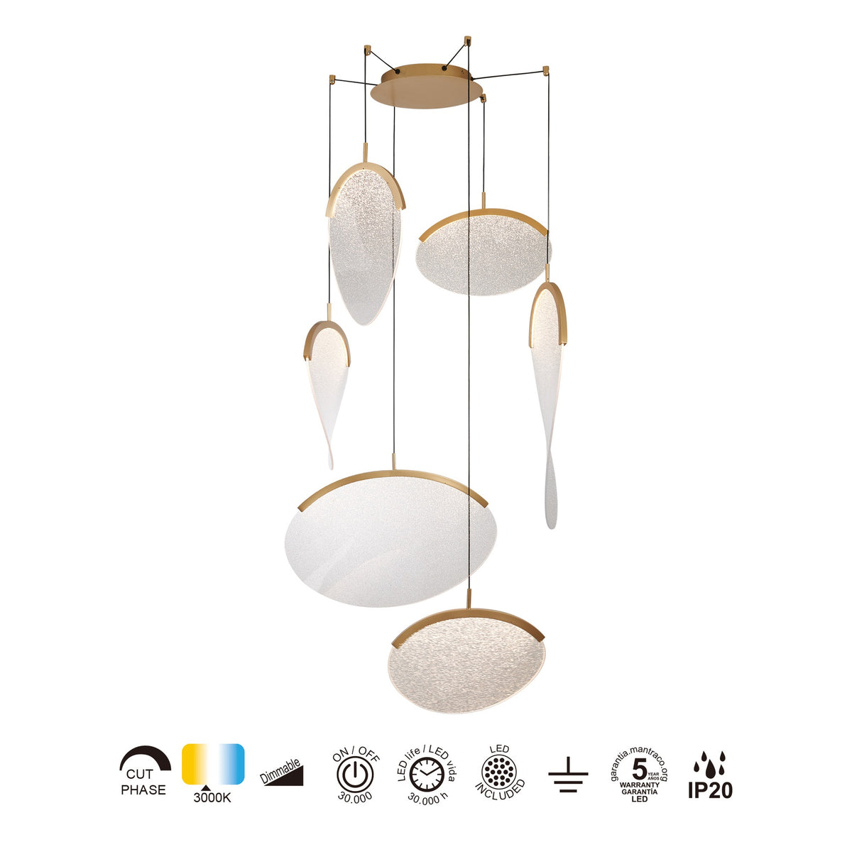 Suspension OASIS 6 lumières Mantra 9644