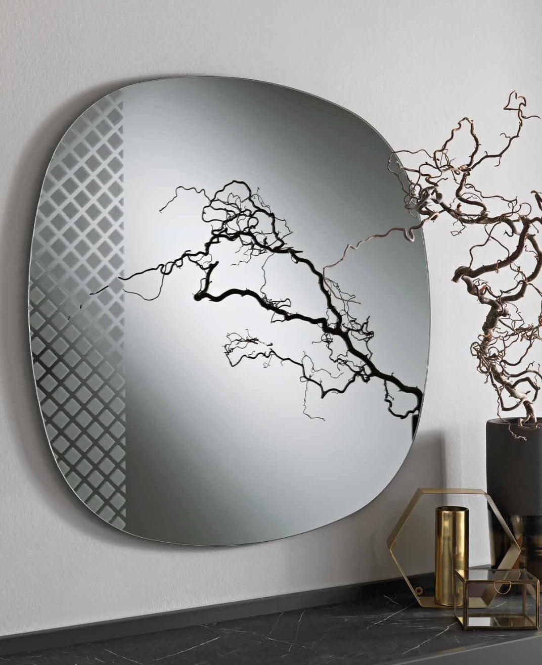 Miroir Mantra gris fumé 96x96