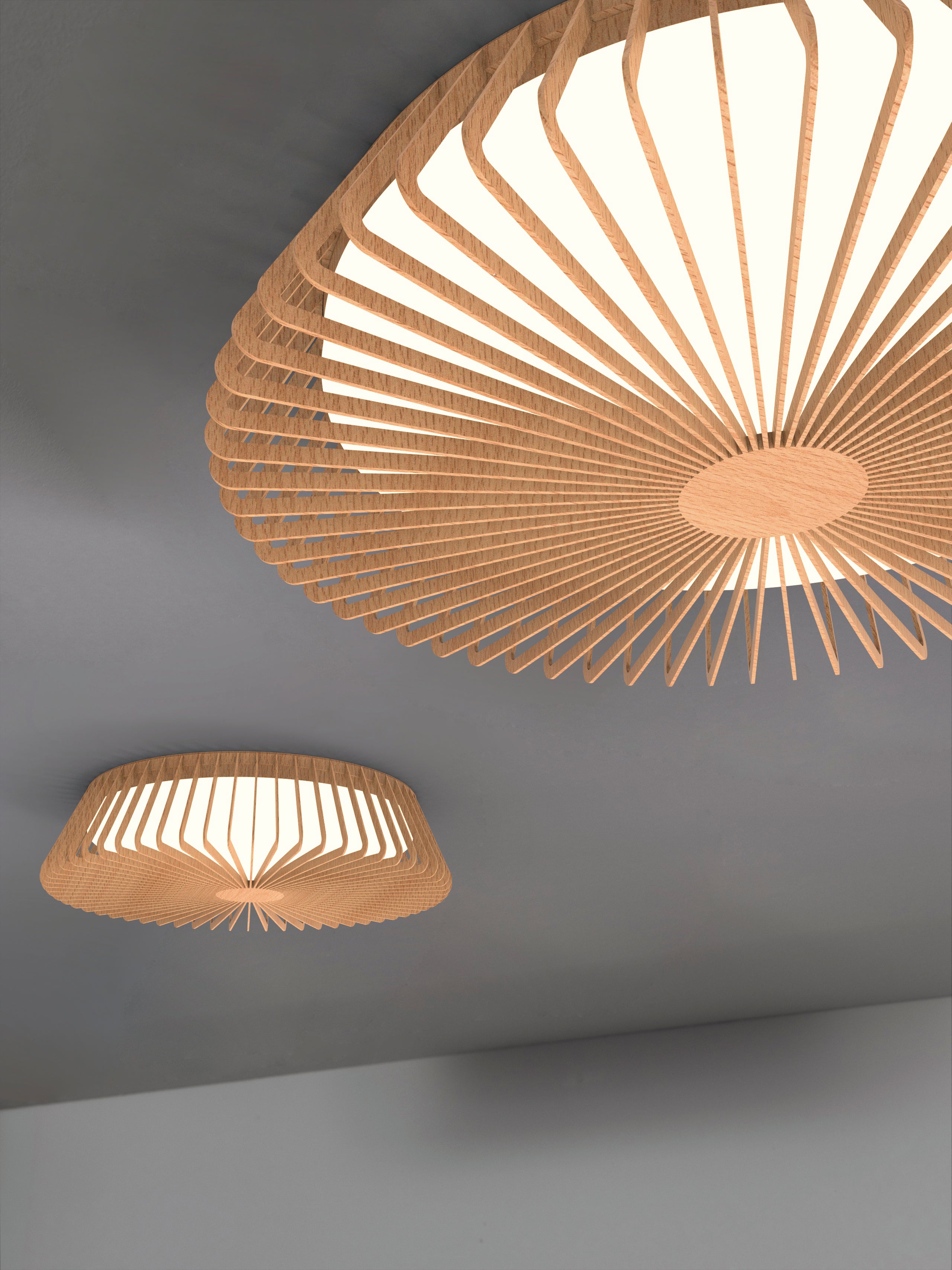 Plafonnier Himalaya aspect bois Mantra 7964