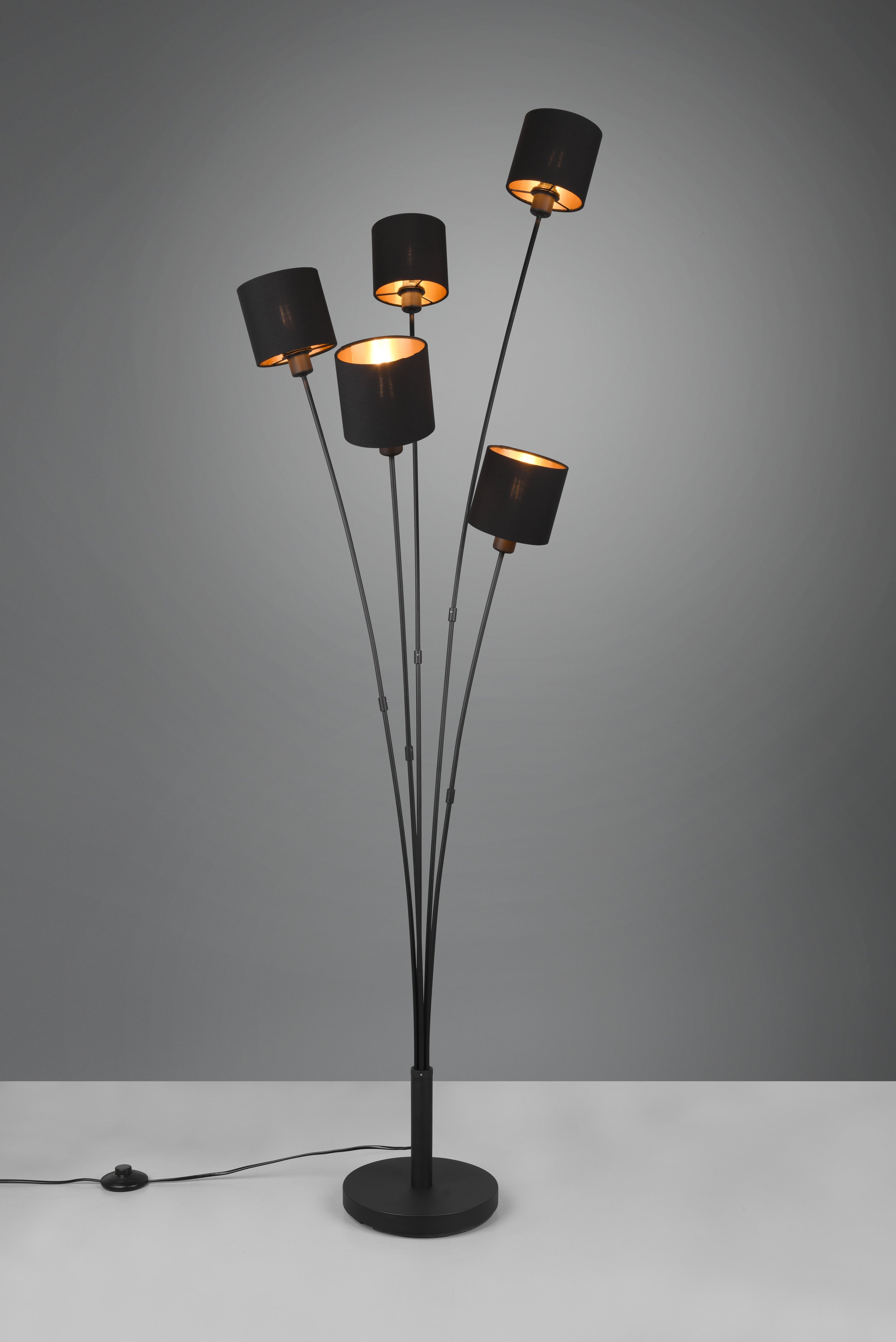 Lampadaire Tommy noir/or 5L pm R46335979