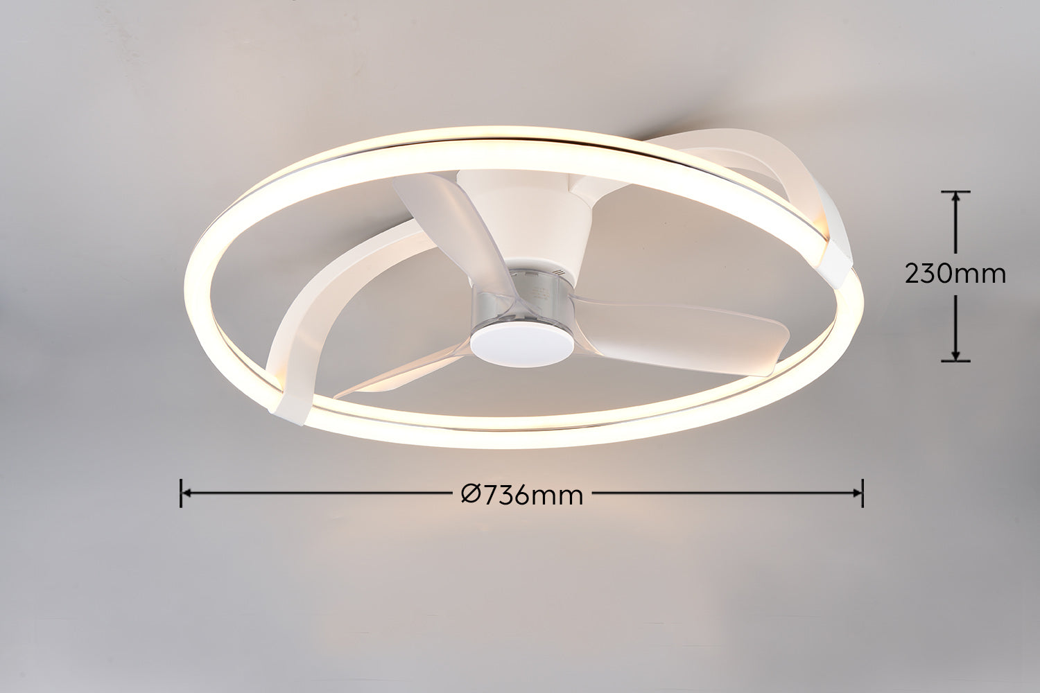 Plafonnier ventilateur blanc Stockholm Trio R64262131